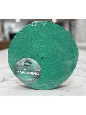 1" Heavy-Duty Green Nylon Webbing Roll 50 Yards 1150 lbs Outdoor Strap New